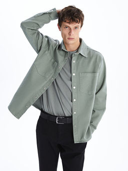 Regular Fit Uzun Kollu Erkek Jean G?mlek