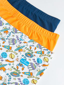 Bask?l? Pamuklu Erkek ?ocuk Boxer 3l? - Waikiki фото 3