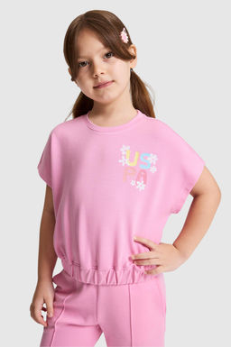 K_z _ocuk Pembe Bisiklet Yaka Ti__rt