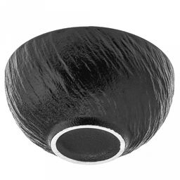 Шунгит 3D Салатник фарфоровый 300мл, д11,4х5,5см, черный, глянцевая глазурь, рельефный декор (Китай) - Домашняя мода фото 4