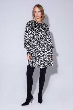 Платье Pirs 4240 Черно-белый лео