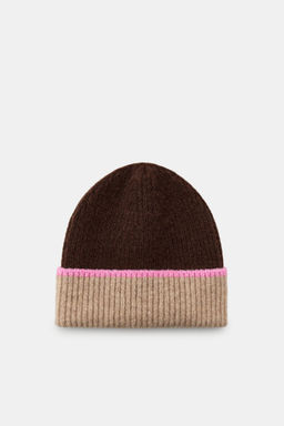 CONTRAST TURN-UP BEANIE