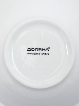 Тарелки глубокие Доляна White Label, набор 4 шт., 15×5 см, фарфор, белые