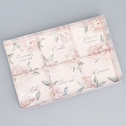 Цена за 5 шт. Коробка кондитерская для муссовых пирожных С любовью, 27?17.8?6.5 см