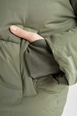 Водонепроницаемая куртка-пуховик с воротником-стойкой DeFactoFit  фото 5