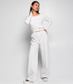 Брюки #КТ035 (1), светло-серый меланж