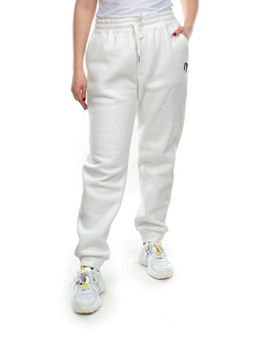 M051 WHITE Брюки спортивные женские на флисе (100% хлопок) 7986 - Fashion фото 7