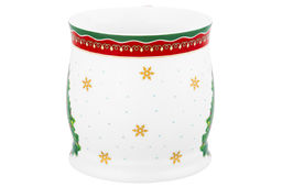 Кружка 350 мл 11,5*8,5*8,5 см Новогодняя елка красный узор NEW BONE CHINA - Elan gallery фото 5