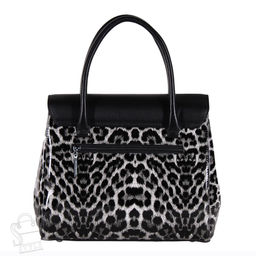 Сумка женская кожаная 1060-3Y black white Polina&Eiterou в Новосибирске