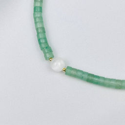 Чокер из зеленого Авантюрина и Селенита