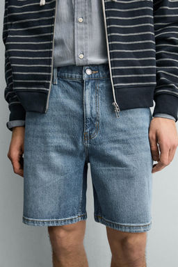 REGULAR FIT DENIM BERMUDA SHORTS - Zara фото 57