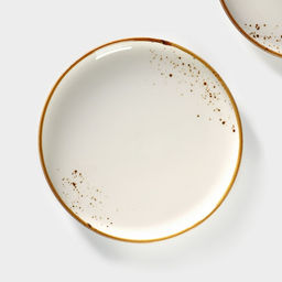 Набор тарелок десертных Magistro «Церера», 2 шт., d=18 см, фарфор, белые