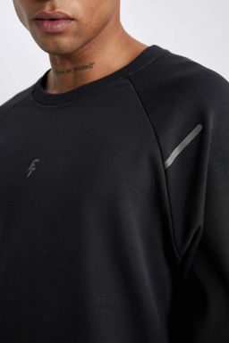 DeFactoFit Тканевый свитшот для дайвинга со стандартным кроем и круглым вырезом  фото 8