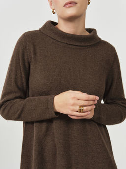 Платье из пуха яка 13074-1 коричневое