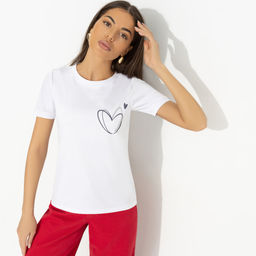 Футболка с принтом на спинке, Любовь с первого взгяда