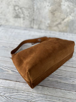 Женская замшевая сумка 8088-8 Рыжий - Sergio valentini фото 5