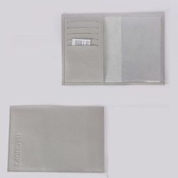 Обложка для паспорта Croco-П-405 (5 кред карт) натуральная кожа серый флотер (265) 238666