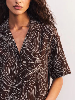 Вискозная блуза с принтом ZR2605012014-256 / Zarina