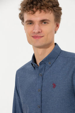 Erkek _ndigo Uzun Kollu Basic G_mlek