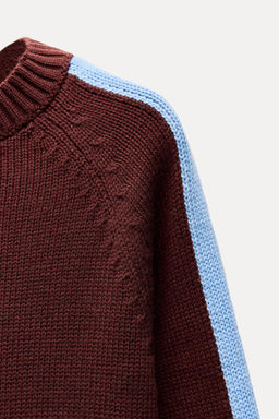 CROPPED KNIT SWEATER WITH TRIM - Zara фото 7