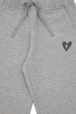 Серые меланжевые спортивные штаны для девочек - U.s. polo assn фото 4