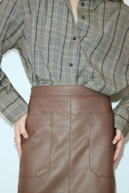 Falda midi revestida - H&m фото 6