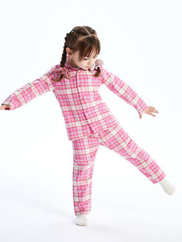 G?mlek Yaka Uzun Kollu Ekose K?z Bebek Pijama Tak?m? - Waikiki фото 2