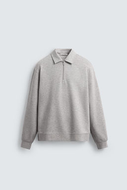 SUDADERA POLO INTERLOCK CREMALLERA / Gris vigor? - Zara фото 6