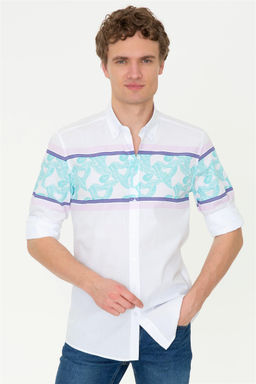 U. S. Polo Assn Мужская белая рубашка с длинным рукавом - U.s. polo assn фото 7