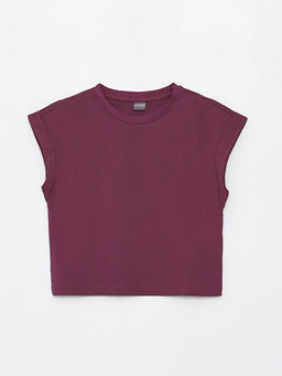 Bisiklet Yaka Basic K?sa Kollu K?z ?ocuk Ti??rt