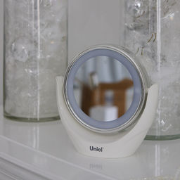 TLD-592 White/LED/13Lm/6000K/3АА Настольный светильник зеркало. На батарейках 3AA(не в/к). Сенсорный выключатель. Белый. ТМ Uniel - Volpe фото 13