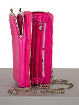 LACCOMA клатч LA-4100-фуксия натуральная кожа фото 8