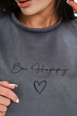 Свитшот из мягкой эко замши