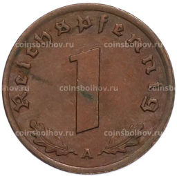 Монета 1 рейхспфенниг 1939 года A Германия
