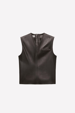 LEATHER WAISTCOAT WITH STUDS LUDOVIC DE SAINT SERNIN x ZARA фото 3
