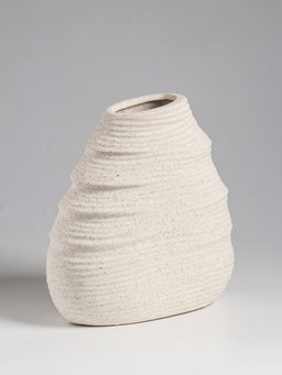 Ваза настольная керамика "Элладио" 18х17,5 см, белый