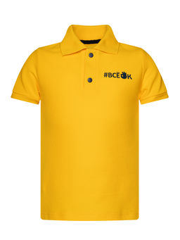 Футболка поло желтая Все ок