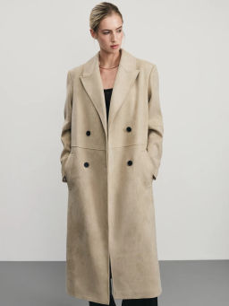 Пальто из искусственной замши / Zarina фото 2