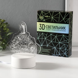 Светильник 3D RISALUX Красивая душа, LED-ночник, RGB, от сети  фото 10