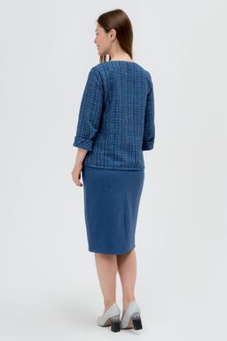 Жакет прямой синий - Odis фото 8