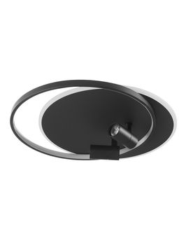 Люстра FL51393, пульт, LED, 3000-6400K, 65 Вт, 56×48×12 см, чёрная