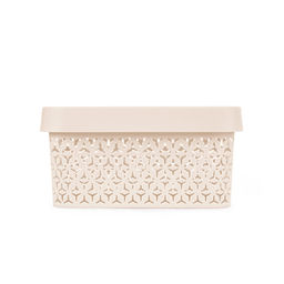 Корзина "Элемент" 5л (с крышкой)(бежевый) М9118