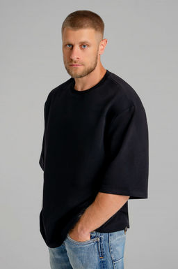 Арт. 634-02/1 Футболка мужская S,L,M,XL (4 шт) Цвет:черный