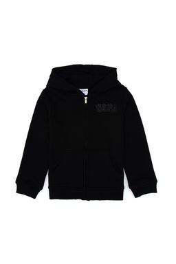 K_z _ocuk Siyah Kap__onlu Fermuarl_ Basic Sweatshirt Sepette S_rpriz _ndirim - U.s. polo assn фото 8