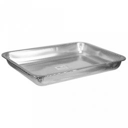 Форма из нержавеющей стали для выпекания 2,5л, 35,5х26,5х4,5см, s0,42мм, с перфорацией (Китай)