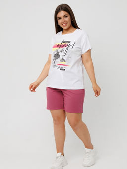 Костюм женский К-226 (кулирка/футер с лайкрой) Голубая