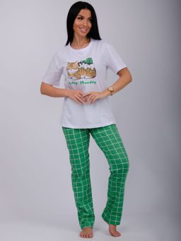 Пижама Лизи 2 брюки, трикотаж - Малина фото 12