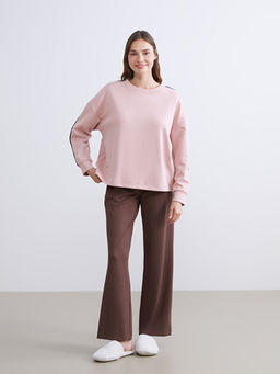 Bisiklet Yaka Oversize Kad?n Pijama ?st?