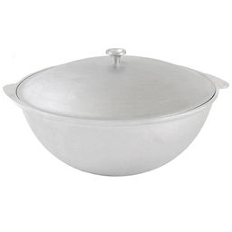 "Традиция" Казан для плова алюминиевый 3,5л, д33,5см, h12см, литой, металлическая жаропрочная крышка (Россия)