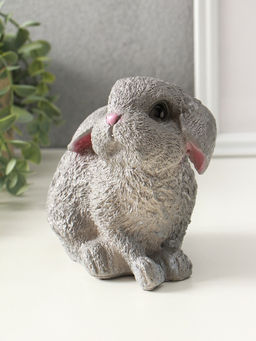 Копилка для денег Серый зайка, гипс, 15 см